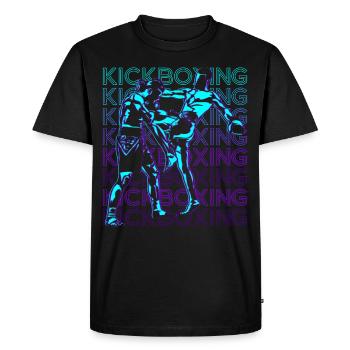 Kickboxing Rétro Kickboxer - T-shirt Premium bio Homme - noir - Devant - Nico (187cm)