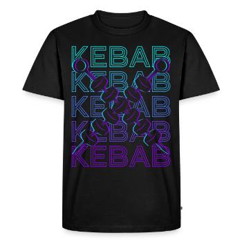 Doner kebab kebab kebab retro - Men's Premium Organic T-Shirt - black - Front - Nico (187cm)