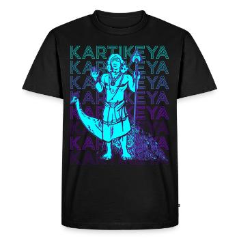 Kartikeya Dieu hindou Mythologie hindoue Dieu ancien - T-shirt Premium bio Homme - noir - Devant - Nico (187cm)