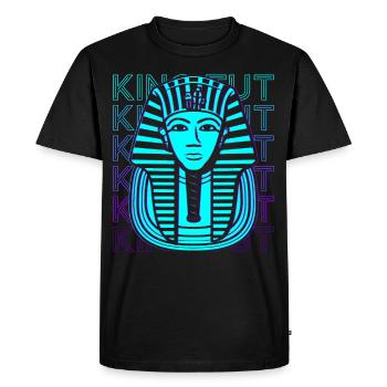 Roi Toutankhamon Pharaon égyptien - T-shirt Premium bio Homme - noir - Devant - Nico (187cm)