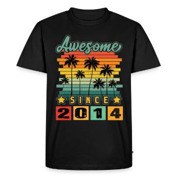 Génial depuis 2014 - T-shirt Premium bio Homme - noir - Devant - Nico (187cm)