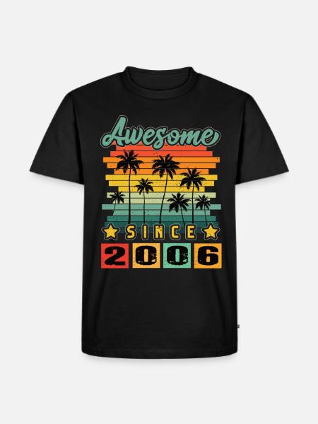 Awesome Since 2006 - Men's Premium Organic T-Shirt - black