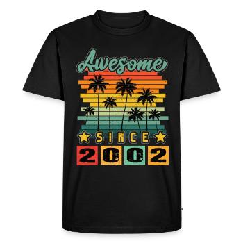 Génial depuis 2002 - T-shirt Premium bio Homme - noir - Devant - Nico (187cm)