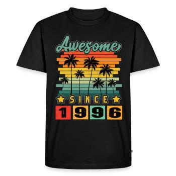 Awesome Since 1996 - Men's Premium Organic T-Shirt - black - Front - Nico (187cm)