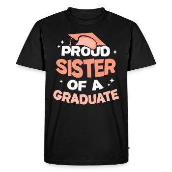Fière sœur d’un diplômé diplômé - T-shirt Premium bio Homme - noir - Devant - Nico (187cm)