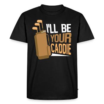 Je serai votre caddie Golf Golf golfeur - T-shirt Premium bio Homme - noir - Devant - Nico (187cm)