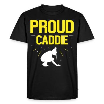 Fier Caddie Golfeur Golf Profession Golf - T-shirt Premium bio Homme - noir - Devant - Nico (187cm)