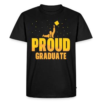 Proud Graduate Graduation Party Graduate - Men's Premium Organic T-Shirt - black - Front - Nico (187cm)