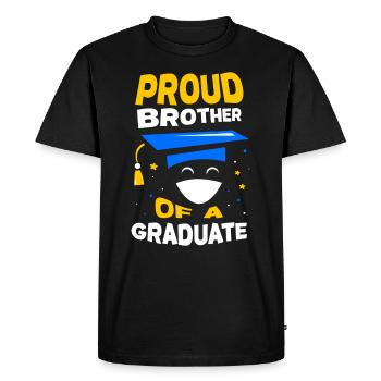 Proud brother of a graduate graduate - Men's Premium Organic T-Shirt - black - Front - Nico (187cm)