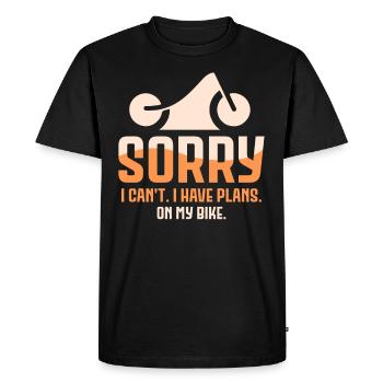 Je ne peux pas avoir de plans avec mon équipe de vélo - T-shirt Premium bio Homme - noir - Devant - Nico (187cm)