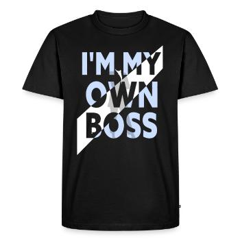 Je suis mon propre patron Entrepreneur PDG Fondateur - T-shirt Premium bio Homme - noir - Devant - Nico (187cm)