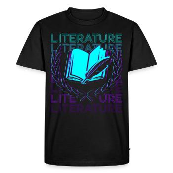 Littérature Livres anglais Littéraire Rétro - T-shirt Premium bio Homme - noir - Devant - Nico (187cm)