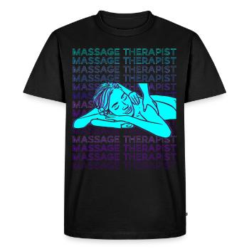 Massage Therapist Massage Therapy Masseuse Retro - Men's Premium Organic T-Shirt - black - Front - Nico (187cm)