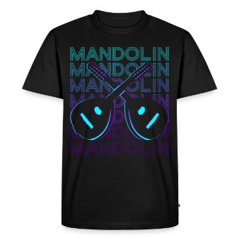 Mandoline Guitare Rétro - T-shirt Premium bio Homme - noir - Devant - Nico (187cm)