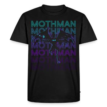 Mothman Crypto Cryptozoology Retro - Men's Premium Organic T-Shirt - black - Front - Nico (187cm)