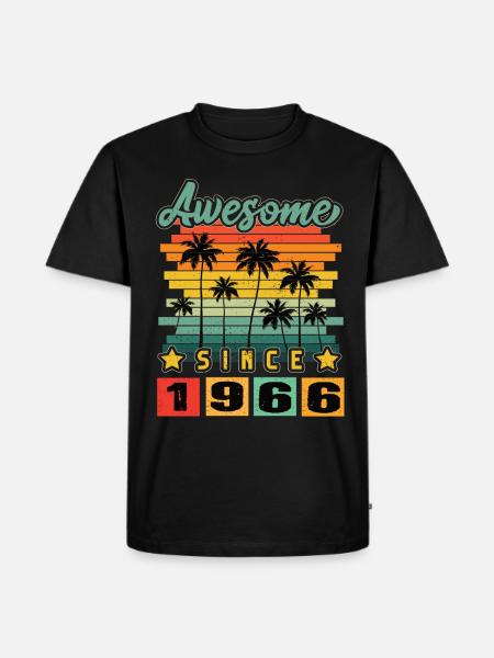 Awesome Since 1966 - Men's Premium Organic T-Shirt - black