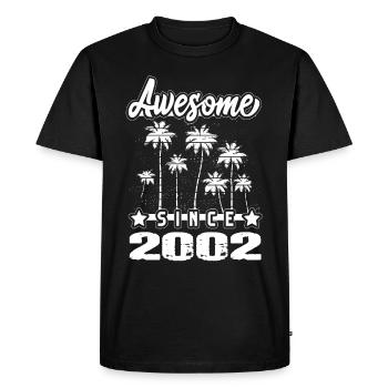 Génial depuis 2002 - T-shirt Premium bio Homme - noir - Devant - Nico (187cm)