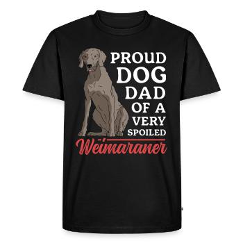 Weimaraner Papa | Cadeau de propriétaire de chien de chien - T-shirt Premium bio Homme - noir - Devant - Nico (187cm)
