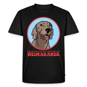 Weimaraner Papa Propriétaire de chien Chien Cadeau - T-shirt Premium bio Homme - noir - Devant - Nico (187cm)