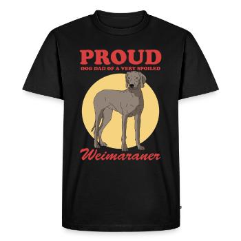 Weimaraner Papa Chiens Propriétaire de Chien Cadeau - T-shirt Premium bio Homme - noir - Devant - Nico (187cm)