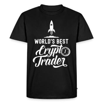 Meilleur Crypto Trader Crypto Traden Trading au monde - T-shirt Premium bio Homme - noir - Devant - Nico (187cm)