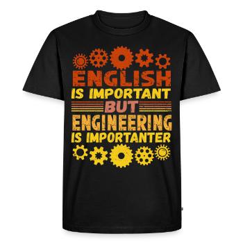 Ingénierie Ingénierie - T-shirt Premium bio Homme - noir - Devant - Nico (187cm)