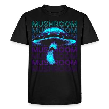 Champignons Champignons Rétro - T-shirt Premium bio Homme - noir - Devant - Nico (187cm)