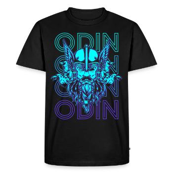 Odin Viking Celtic Norse Mythology War - Men's Premium Organic T-Shirt - black - Front - Nico (187cm)