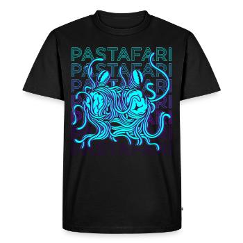 Spaghetti volant Monster Pastafari Pastafariani - T-shirt Premium bio Homme - noir - Devant - Nico (187cm)