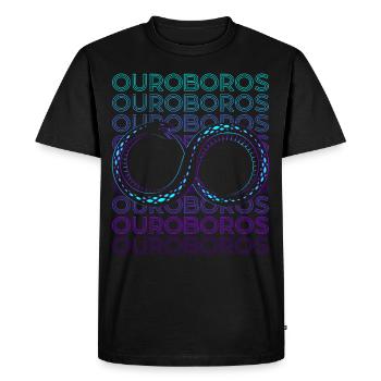 Ouroboros Serpent Uroboros Rétro égyptien ancien - T-shirt Premium bio Homme - noir - Devant - Nico (187cm)
