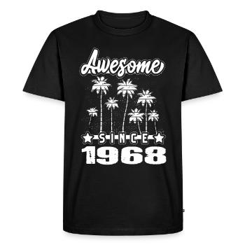 Awesome Since 1968 - Men's Premium Organic T-Shirt - black - Front - Nico (187cm)