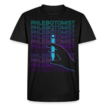 Phlebotomist Phlebotomy Retro - Men's Premium Organic T-Shirt - black - Front - Nico (187cm)