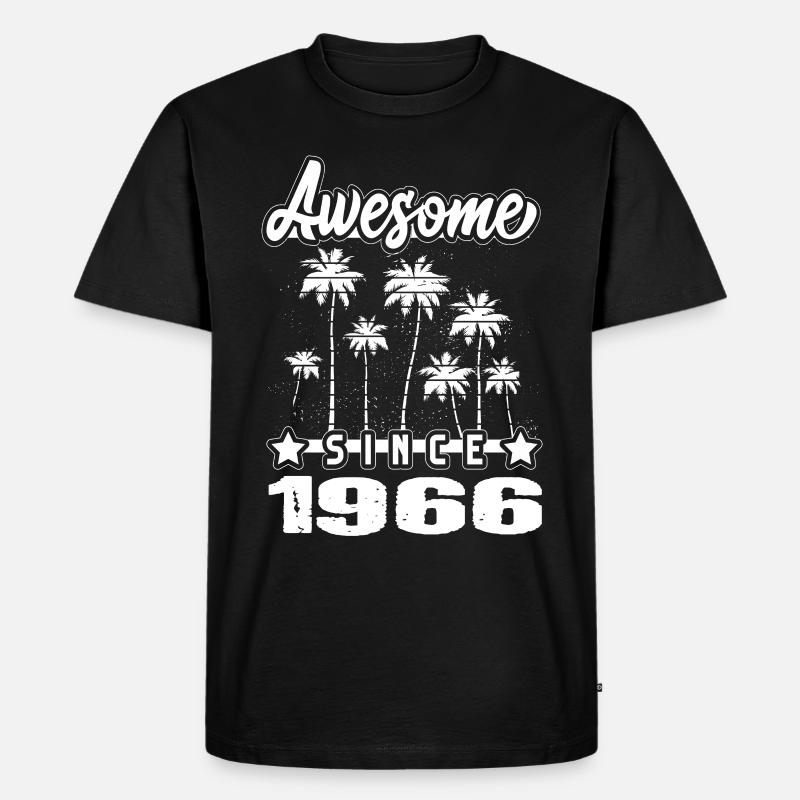 Awesome Since 1966 - Männer Premium Bio T-Shirt - Schwarz