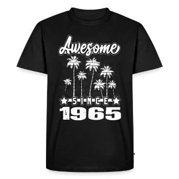 Génial depuis 1965 - T-shirt Premium bio Homme - noir - Devant - Nico (187cm)