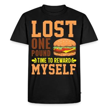 Meaty Burger Food Lovers Lifestyle - Men's Premium Organic T-Shirt - black - Front - Nico (187cm)