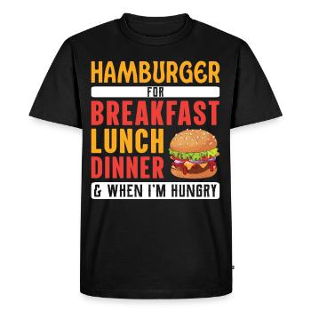 Food Lovers Lifestyle Food Flei - Men's Premium Organic T-Shirt - black - Front - Nico (187cm)