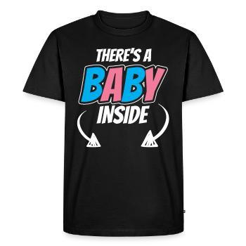 There's a baby in it pregnant Baby inside cute - Men's Premium Organic T-Shirt - black - Front - Nico (187cm)