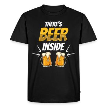 Il y a de la bière là-dedans Les buveurs boivent de la bière à l’intérieur - T-shirt Premium bio Homme - noir - Devant - Nico (187cm)