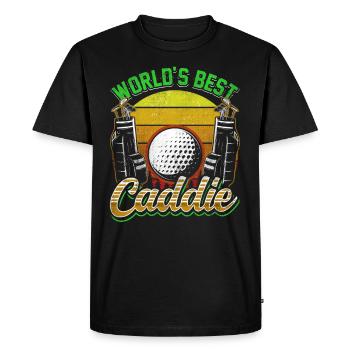 Le meilleur caddie du monde Golf golf golfeur golf - T-shirt Premium bio Homme - noir - Devant - Nico (187cm)