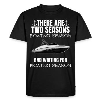 Régate de bateaux . Yacht à moteur à moteur. Yacht à voile - T-shirt Premium bio Homme - noir - Devant - Nico (187cm)