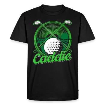 Caddie Golf Golf Golfeur Profession - T-shirt Premium bio Homme - noir - Devant - Nico (187cm)