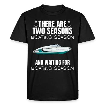 Régate de bateaux . Yacht à moteur à moteur. Yacht à voile - T-shirt Premium bio Homme - noir - Devant - Nico (187cm)