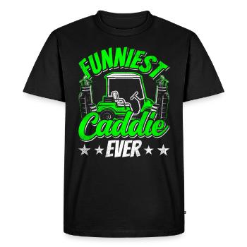 Le caddie le plus drôle de tous les temps Golf - T-shirt Premium bio Homme - noir - Devant - Nico (187cm)
