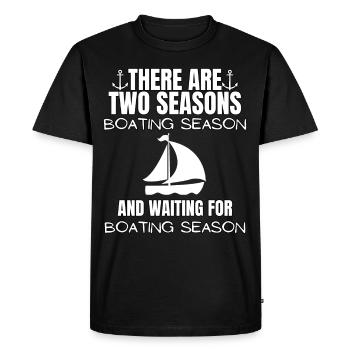 Régate de bateaux . Yacht à moteur à moteur. Yacht à voile - T-shirt Premium bio Homme - noir - Devant - Nico (187cm)