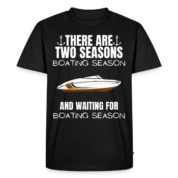 Régate de bateaux . Yacht à moteur à moteur. Yacht à voile - T-shirt Premium bio Homme - noir - Devant - Nico (187cm)