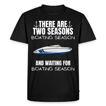 Régate de bateaux . Yacht à moteur à moteur. Yacht à voile - T-shirt Premium bio Homme - noir - Devant - Nico (187cm)