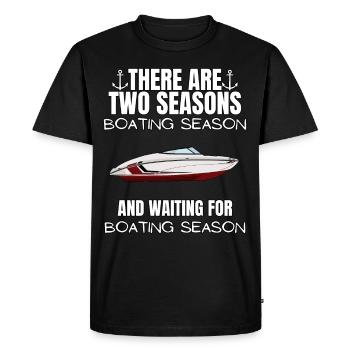 Régate de bateaux . Yacht à moteur à moteur. Yacht à voile - T-shirt Premium bio Homme - noir - Devant - Nico (187cm)