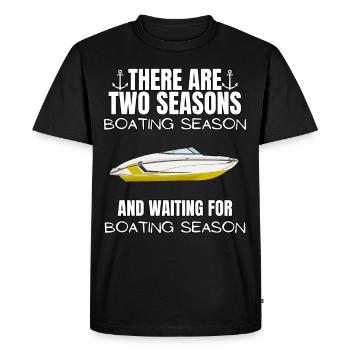 Régate de bateaux . Yacht à moteur à moteur. Yacht à voile - T-shirt Premium bio Homme - noir - Devant - Nico (187cm)