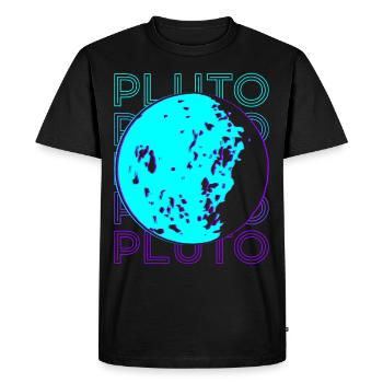 Pluton Rétro - T-shirt Premium bio Homme - noir - Devant - Nico (187cm)