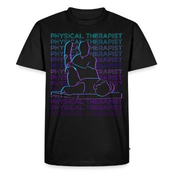 Physiothérapeute Physiothérapeute - T-shirt Premium bio Homme - noir - Devant - Nico (187cm)